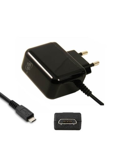 Cargador USB de Pared Negro - Carga Rápida para Smartphones y Tablets
