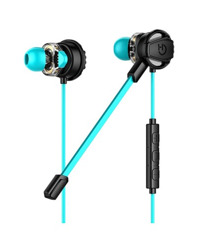 Hiditec GHE01 Gaming-Kopfhörer mit 3,5-mm-Mikrofon - Schwarz/Blau
