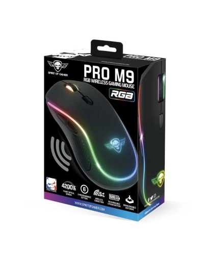 Spirit of Gamer Pro M9: RGB Gaming Maus - Ergonomisch, Schwarz
