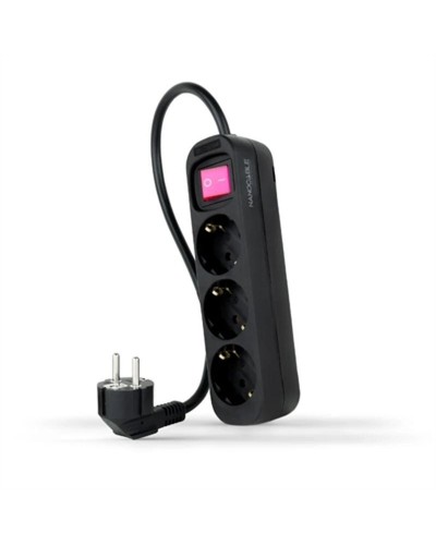 Multiprise Nanocable 6 Prises 3680W 1.4m - Protection Surtension Noire
