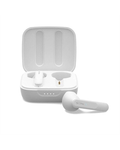 NGS Artica Mover Écouteurs avec Microphone - Bleu clair/Transparent - Musique et Appels
