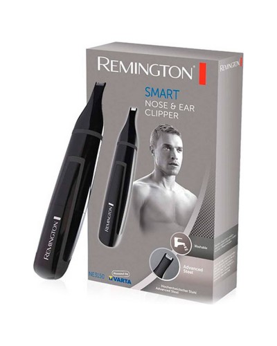 Remington Nasen- und Ohrhaartrimmer Schwarz - Rotierende Klinge, Einfache Reinigung
