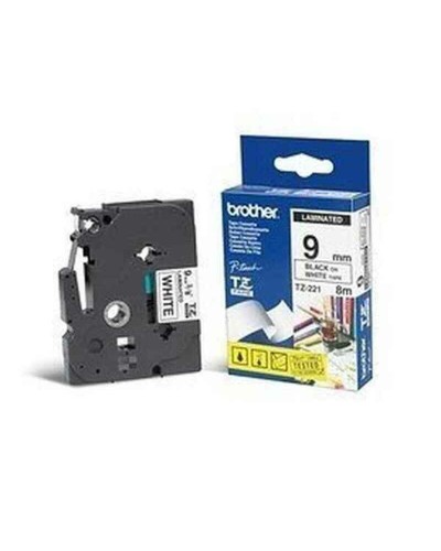 Laminated Tape for Labelling Machines Brother TZE221 Black/White