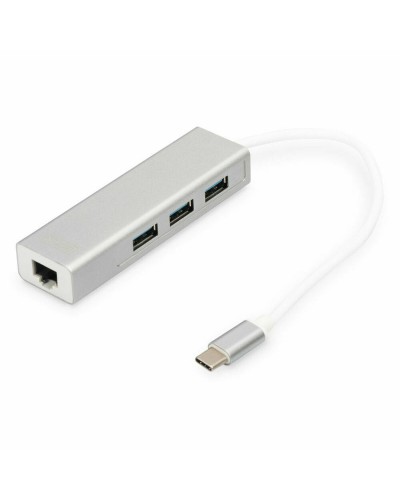 USB-keskitin Digitus DA-70255 Harmaa Valkoinen/Harmaa Hopeinen