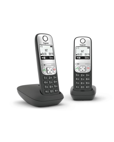 Gigaset Teléfono Inalámbrico Negro/Plata: Pantalla, Modo Eco, L36852-H2810-D201
