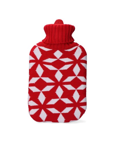 EDM Borsa Acqua Calda 2L - Rosso Bianco Lana - Sollievo Dolore
