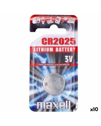 Maxell CR2025 Pilas de Botón de Litio 3V - Paquete de 10
