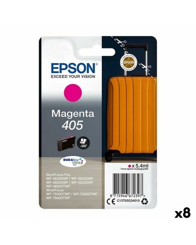 Originele inkt cartridge Epson Nº 405 Magenta (8 Stuks)