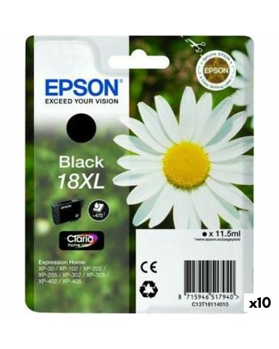 Epson 18XL Nero - Cartuccia Originale Inkjet Alta Capacità (10 Pz)
