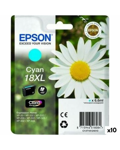 Epson 18XL Ciano - Cartuccia Inchiostro Originale - Alta Capacità (10 Unità)
