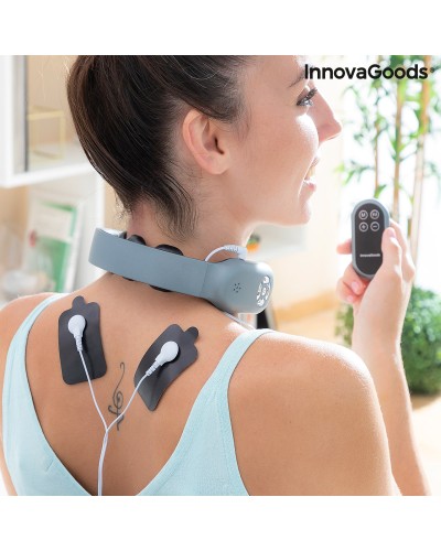 InnovaGoods Rechargeable Neck Massager with Remote Control - Tension Relief
