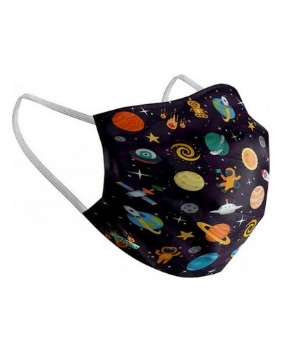 Mascarilla de Tela Reutilizable para Niños - Diseño Espacial - Higiénica y Cómoda
