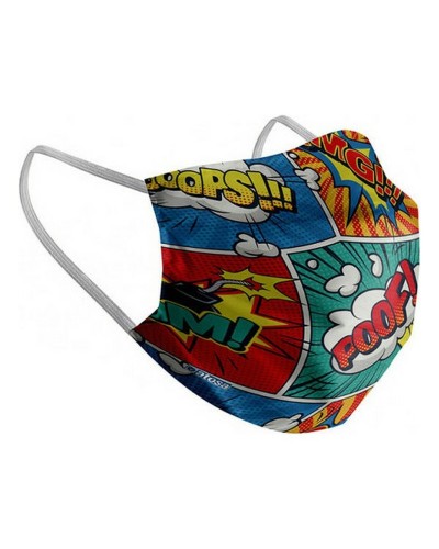 Reusable Fabric Mask Comic - Hygienic, Washable, Patterned
