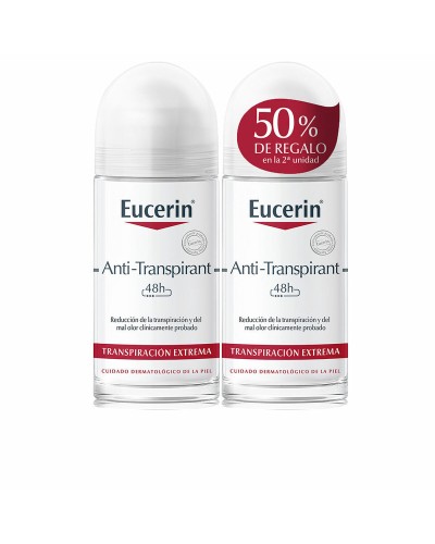 Eucerin Traspirant Deodorante Roll-on Antitraspirante 2x50ml - Lunga Durata
