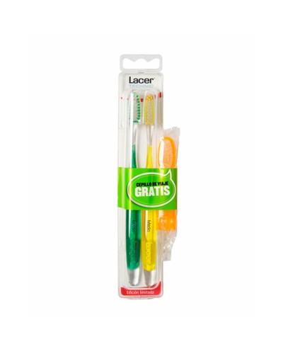 Lacer Technic Medium - Toothbrush Set 6 Pieces (2x3) - Daily Oral Hygiene
