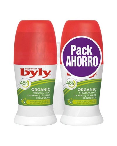 Roll-on-deodorantti Organic Extra Fresh Activo Byly (2 uds)