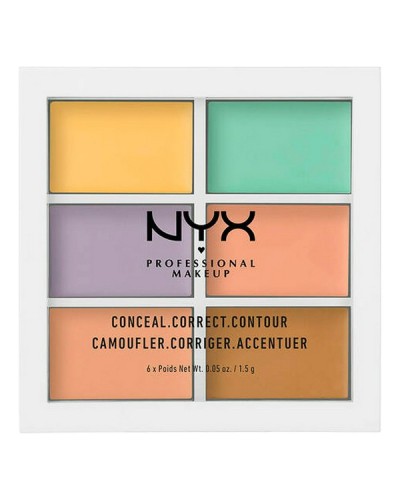 NYX Conceal Correct Palette - Correcteur Visage Compact 6 Couleurs (9g Total)
