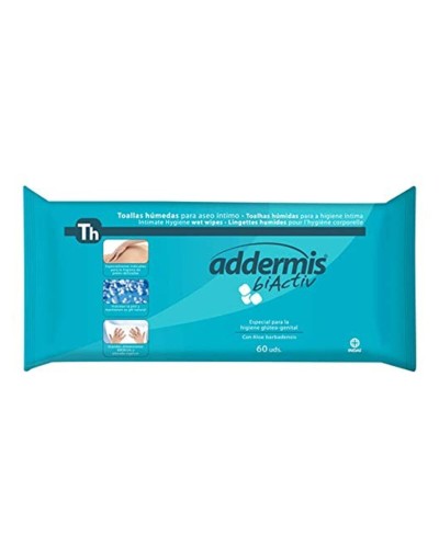 Indasec Intimate Wipes BIACTIV ADDERMIS - 60 Units - Delicate & Soothing
