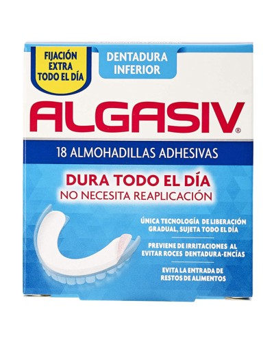 Algasiv Cuscinetti Adesivi Inferiori - Tenuta Forte per Dentiere (18pz)
