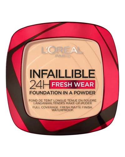 L'Oreal Infallible 24h Fresh Wear - Base de Maquillaje en Polvo - 9g - Larga Duración
