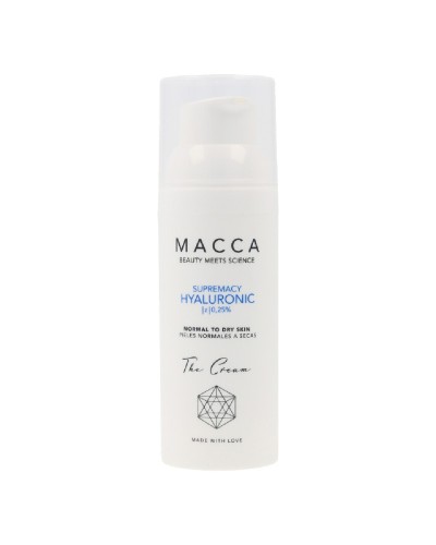 Intensivt återfuktande kräm Supremacy Hyaluronic Macca 0,25% Hyaluronsyra Torr hud (50 ml)