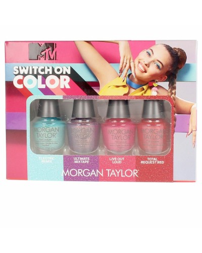 Morgan Taylor Switch On Color Make-up Set 4-teilig - Nagellack, Lippenstift, Lidschatten
