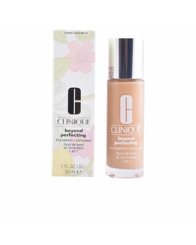 Nestemäinen meikin pohjustusaine Clinique Beyond Perfecting 8-golden neutral 2-in-1 (30 ml)