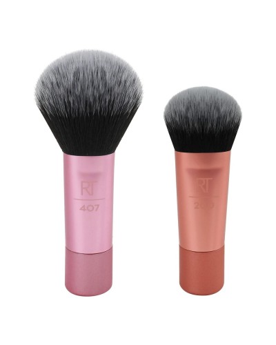 Real Techniques Mini Brush Duo - Face & Eye Makeup Brush Set (2pcs)
