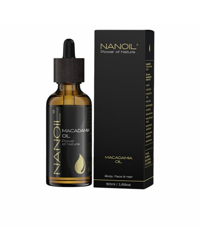 Nanoil Aceite Corporal de Macadamia 50ml - Nutritivo, Elasticizante, Poder de la Naturaleza
