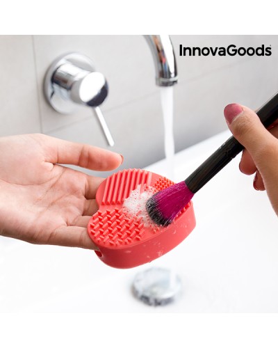 InnovaGoods Limpiador de Brochas de Maquillaje Corazón - Limpieza Rápida & Eficaz
