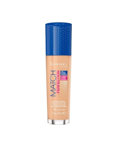 Rimmel London Match Perfection - Base de Maquillaje Fluida 30ml - Efecto Natural & Luminoso
