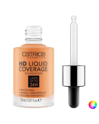 Catrice HD Liquid Coverage Foundation - Base de Maquillaje Facial Efecto Natural
