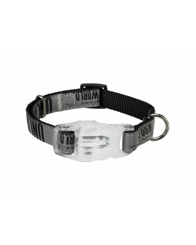 Collar LED Trixie Explore para Perros - Negro, S/M (30-45cm) - Visibilidad Nocturna USB Recargable
