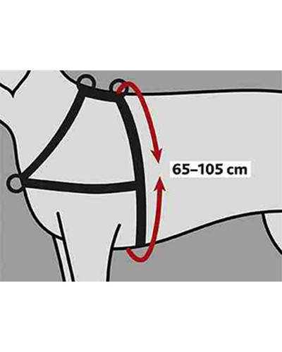 Harnais pour chien Trixie, Ajustement Réglable, Taille L, Couleur Noire
