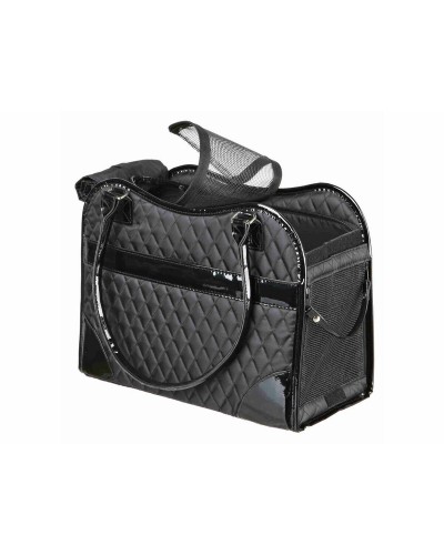 Transportín Trixie Negro para Mascotas - Ideal para Viajes
