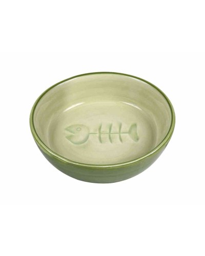 Trixie Ciotola per gatti, 13 cm, in ceramica, per cibo o acqua, con bordi bassi, facile da pulire