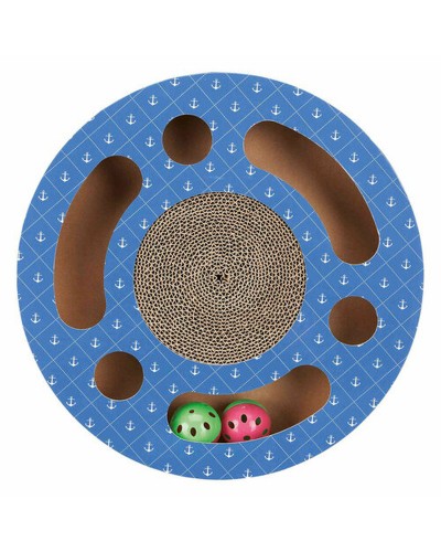 Krabpaal voor Katten Trixie Blauw Karton Plastic Ø 33 cm