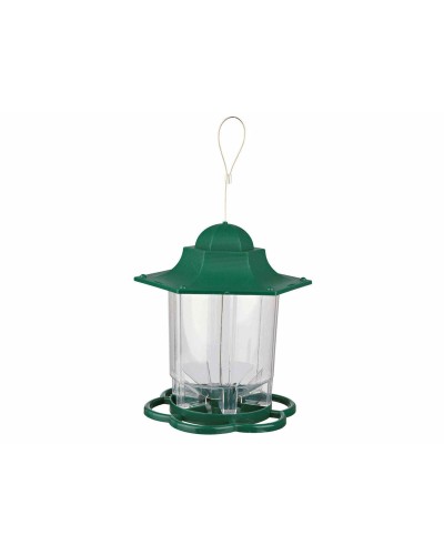 Mangeoire pour oiseaux Trixie en plastique vert - Grande capacité et durable
