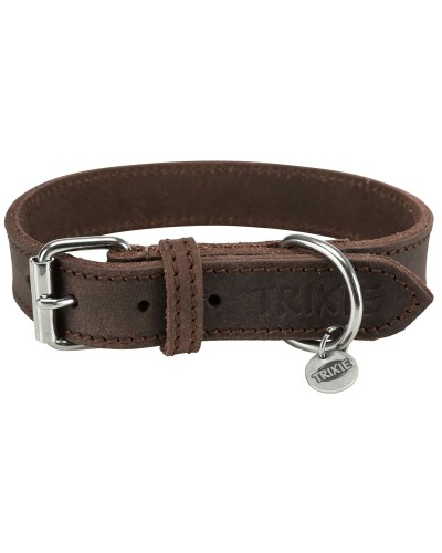 Trixie Rustic Halsband Dunkelbraun für Kleine Hunde (34-40 cm)
