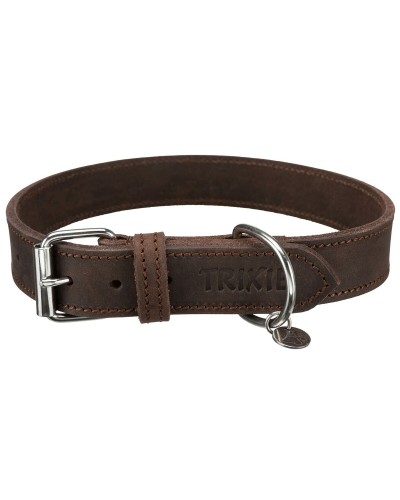 Hondenhalsband Trixie Rustic Donkerbruin L 48-56 cm