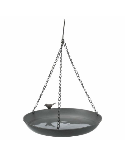 Mangiatoia sospesa Trixie Grigio per uccelli, in plastica resistente con gancio