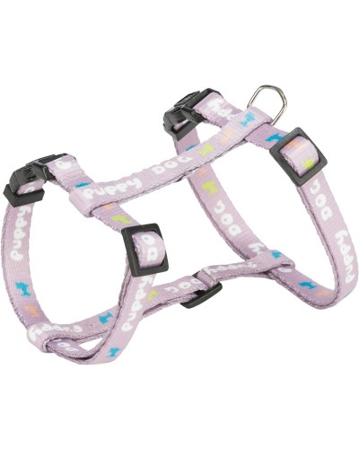 Trixie Junior Hundegeschirr violett M/L, verstellbar und komfortabel für sichere Spaziergänge
