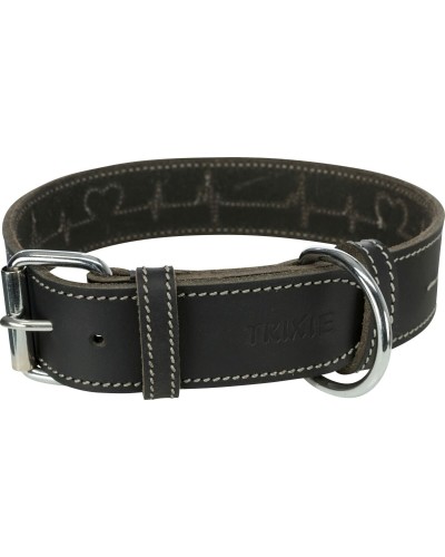 Hundhalsband Trixie Heartbeat Svart L 47-55 cm