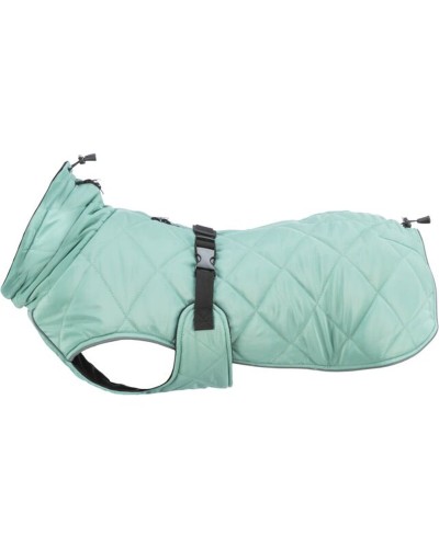 Abrigo Impermeable Trixie Oslo para Perros de Raza Grande, Color Verde Jade, Longitud 55 cm

