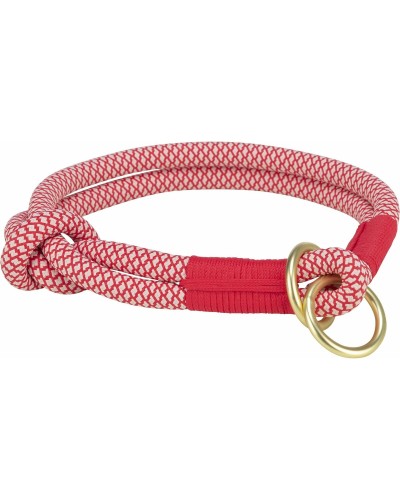 Collare da Addestramento Trixie Soft Rope Rosso Crema, Taglia S/M 40 cm