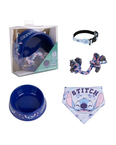 Stitch Hunde Zubehör Set | Leine, Halsband und Napf | Haustierbedarf
