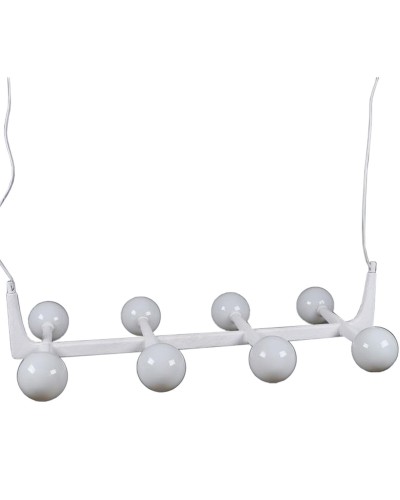 ESPRIT Kronleuchter Weiß aus Metall und Kristall | Elegante Pendelleuchte | 110 x 45 x 23 cm
