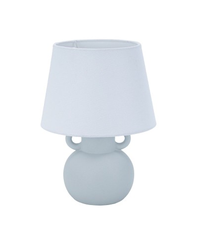 Bureaulamp Versa Grijs Linnen Keramisch 20 x 28 cm