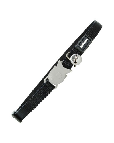 Collare regolabile Red Dingo Nero per gatti, 20-32 cm
