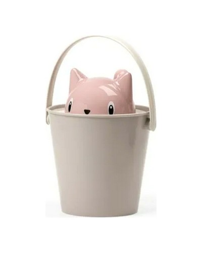 United Pets Secchio Cibo Gatto Rosa/Grigio 20 x 28 cm